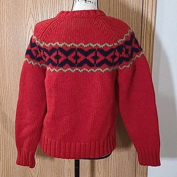 Vintage 90s y2k Abercrombie & Fitch lambswool chunky knit cozy Christmas sweater - Picture 3 of 5